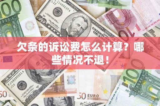 北京欠条的诉讼费怎么计算？哪些情况不退！