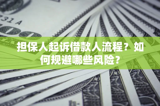北京担保人起诉借款人流程？如何规避哪些风险？